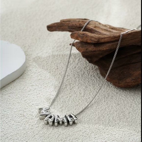 Silver 'MAMA' Necklace - Picture 2 of 3